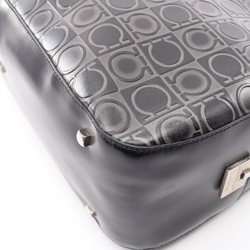 Salvatore Ferragamo Gancini Leather Bag Black - Picture 8 of 12
